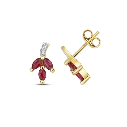 Diamond & Ruby Studs